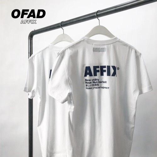 AFFIX 로고 티셔츠 화이트