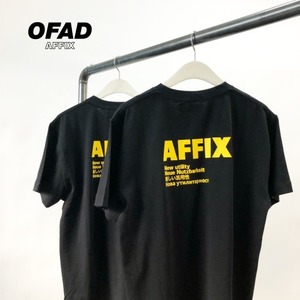 AFFIX 로고 티셔츠 블랙